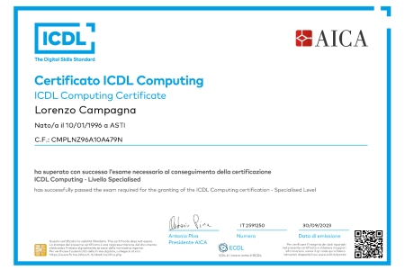 Certificazione ICDL Computing